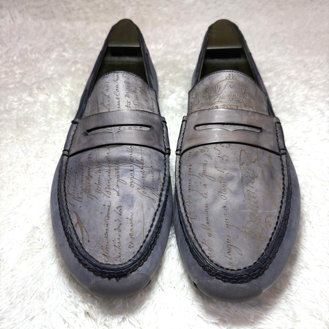 極美品/純正ツリー付 ベルルッティ カリグラフィー ドライビングシューズ 9.5