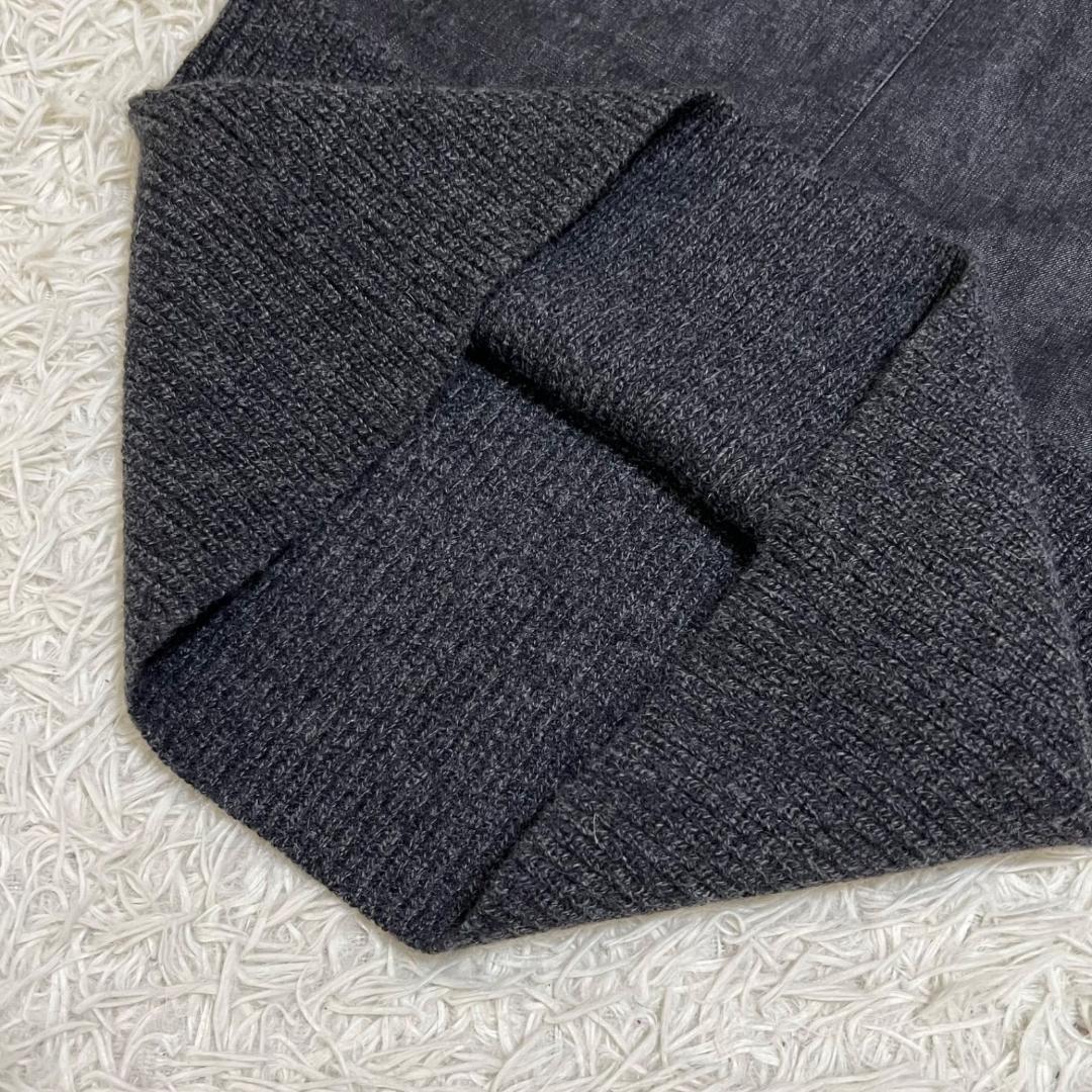 希少✨CHANEL 03A ココマークボタン カシミヤ混 切替 デニムスカート