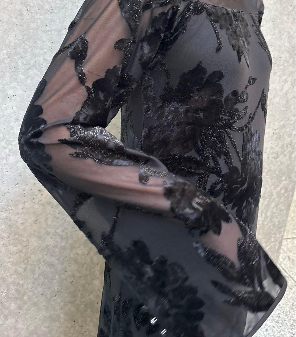 スーツ・フォーマル・ドレス SHEER JACQUARD A LINE DRESS Ameri