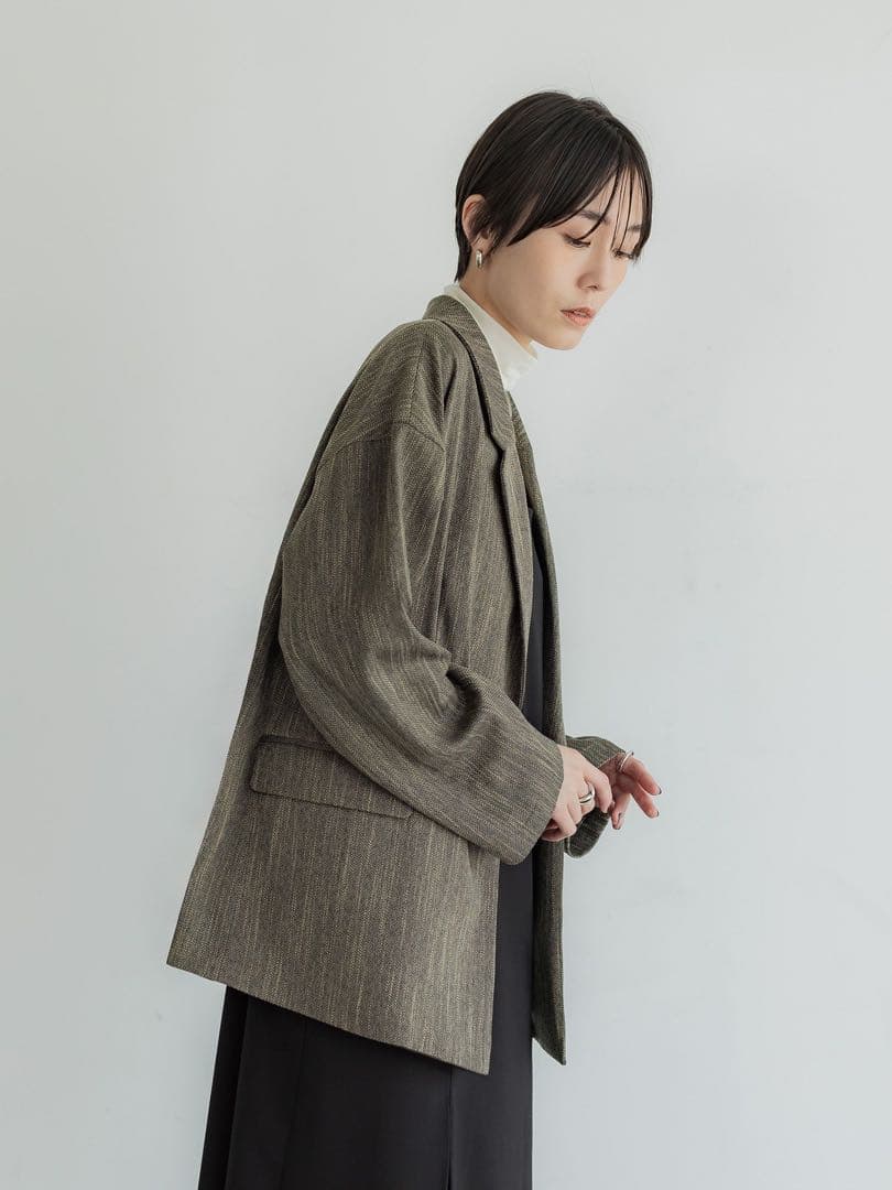 クルーレ crewre ツイーディヘリンボンジャケット