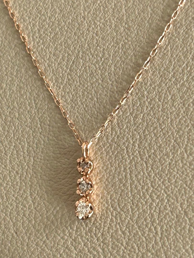 K10 PG ダイヤモンド　0.04ct ネックレス