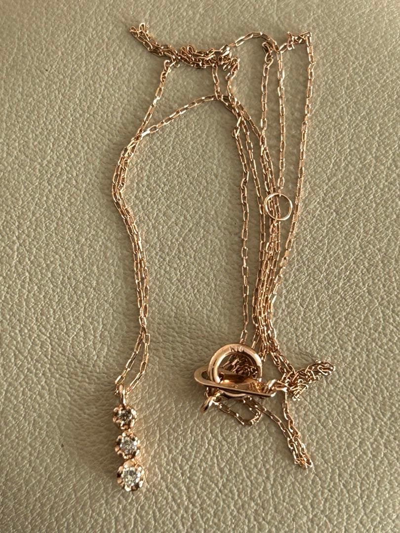 K10 PG ダイヤモンド　0.04ct ネックレス