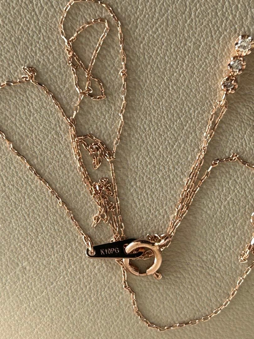 K10 PG ダイヤモンド　0.04ct ネックレス