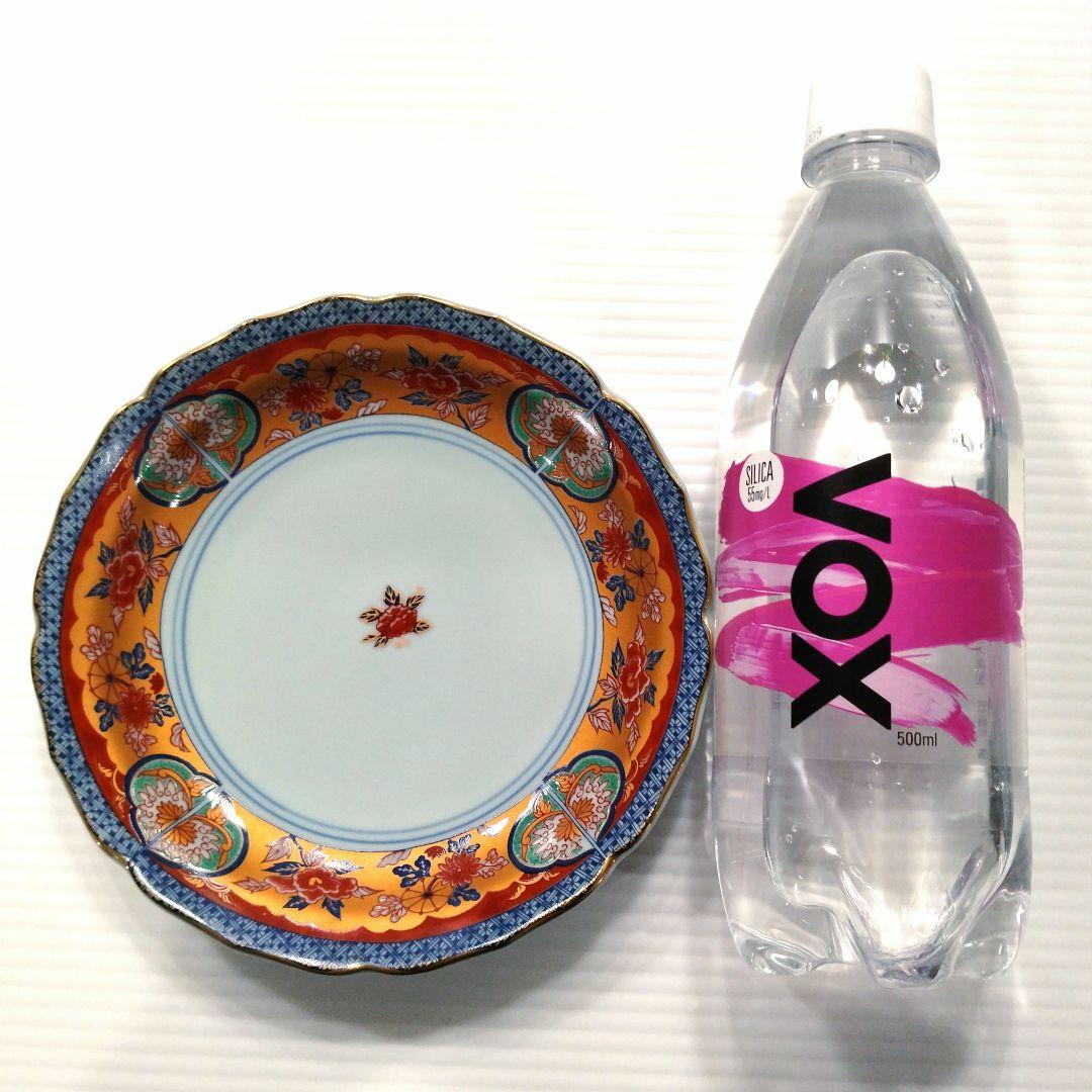 有田焼 金彩 古伊万里 華窯 輪花皿 絵変わり 中皿 色絵 色錦 金襴手 5客揃