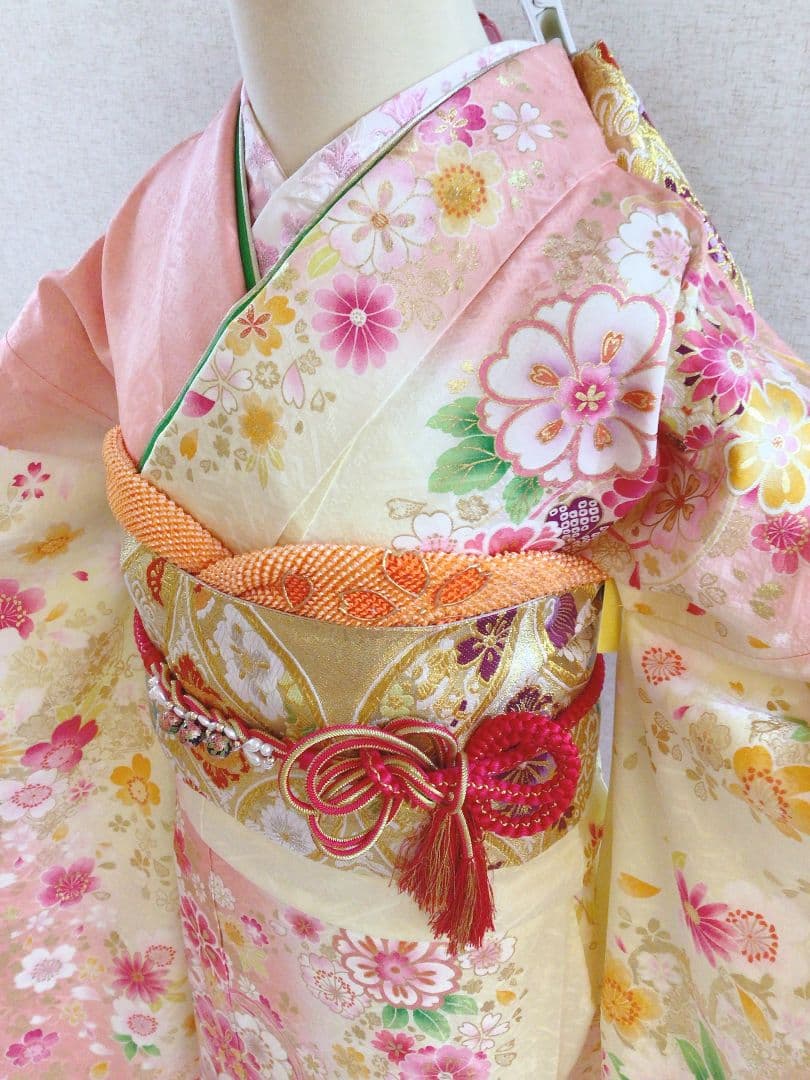 振袖フルセット　ピンク