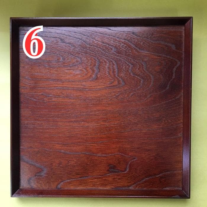 Y 長期保管 お盆 和風 和食器 会津塗 木製 漆器 まとめ売 正方形 8枚 S