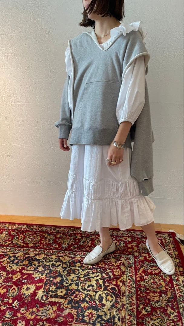 papier【パピエ】Broken parker グレー