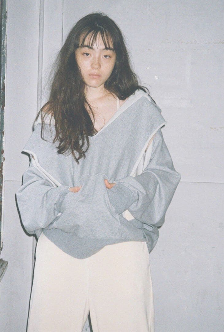 papier【パピエ】Broken parker グレー