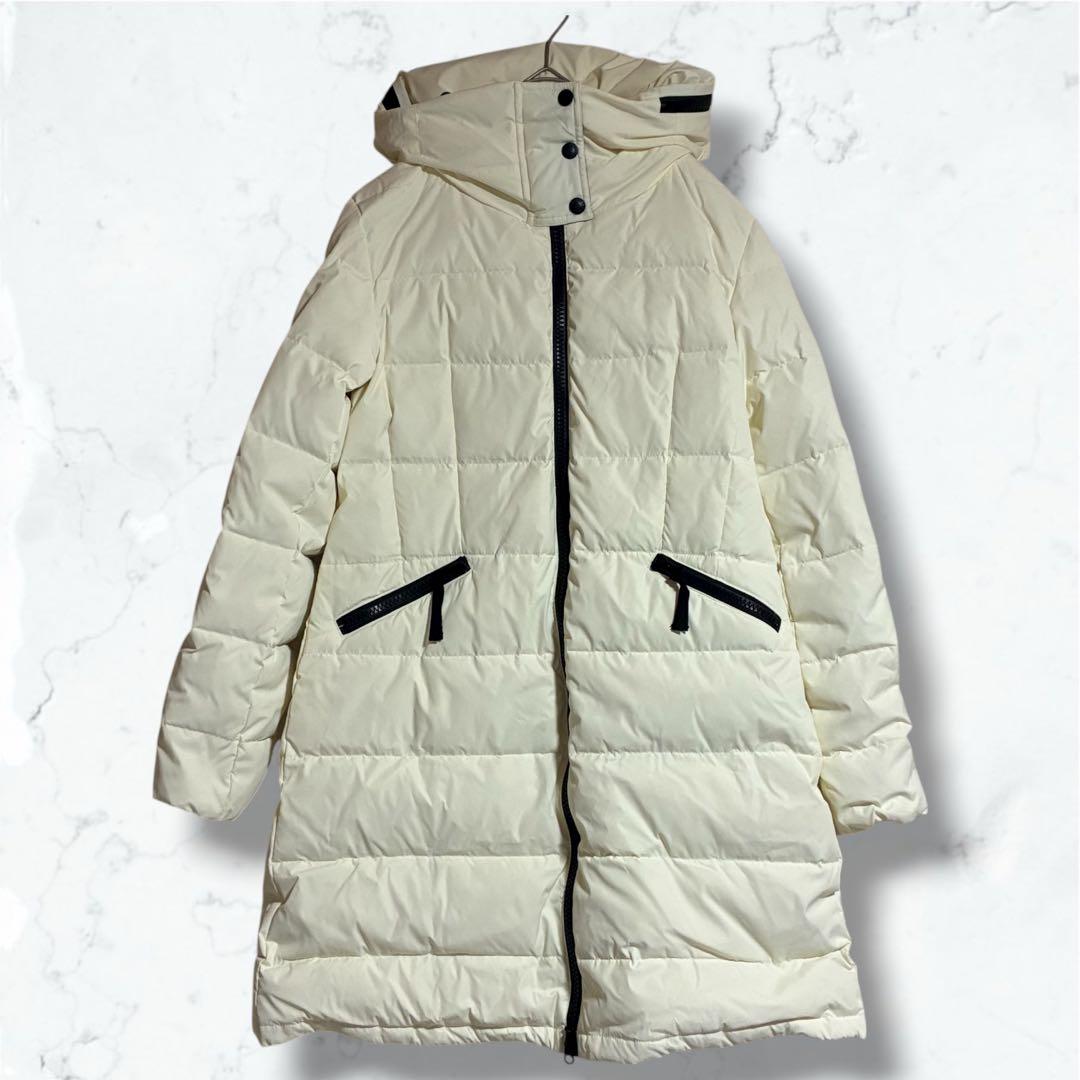 新品未使用 C.C. CROSS ダウンコート 白 38 フーディ 秋冬