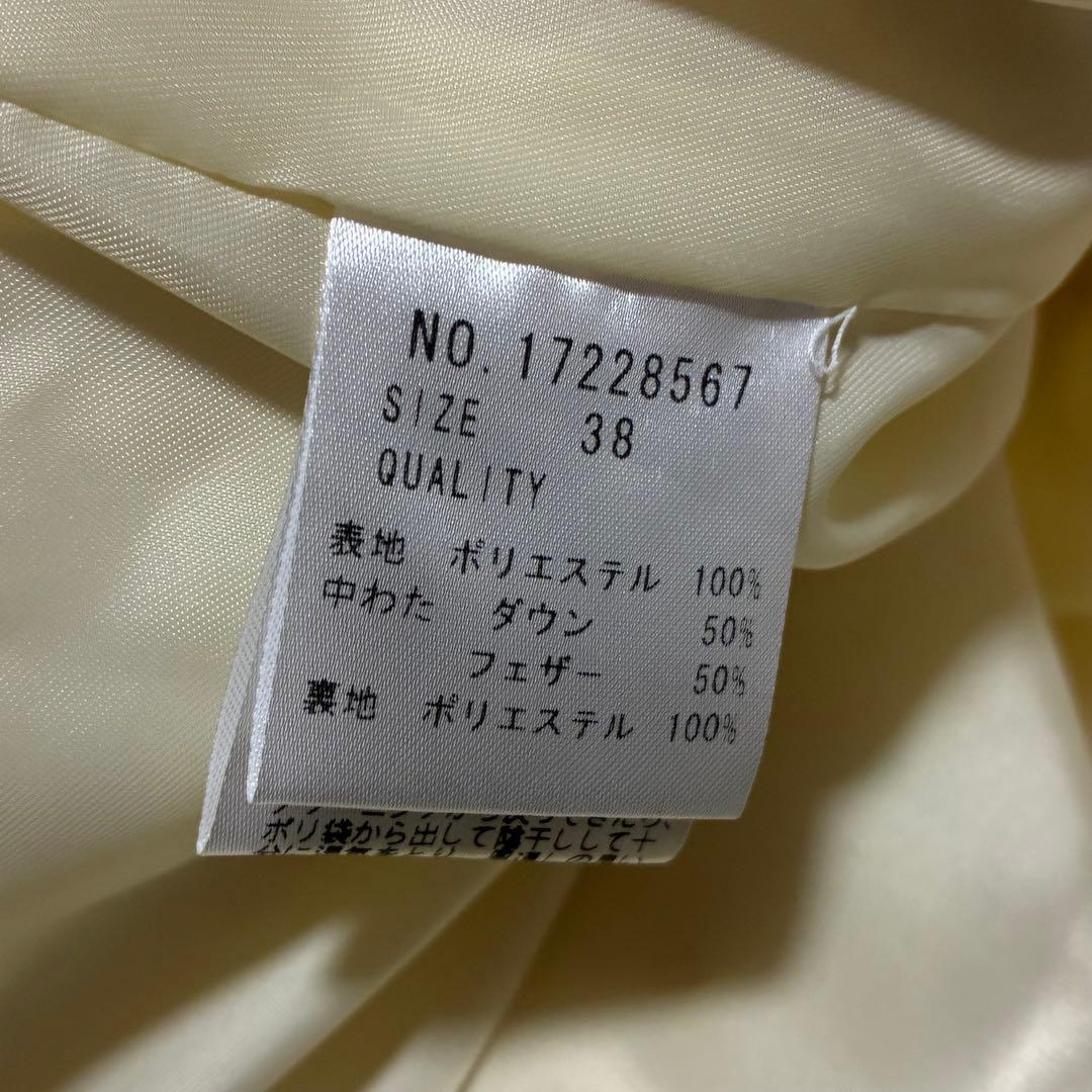 新品未使用 C.C. CROSS ダウンコート 白 38 フーディ 秋冬