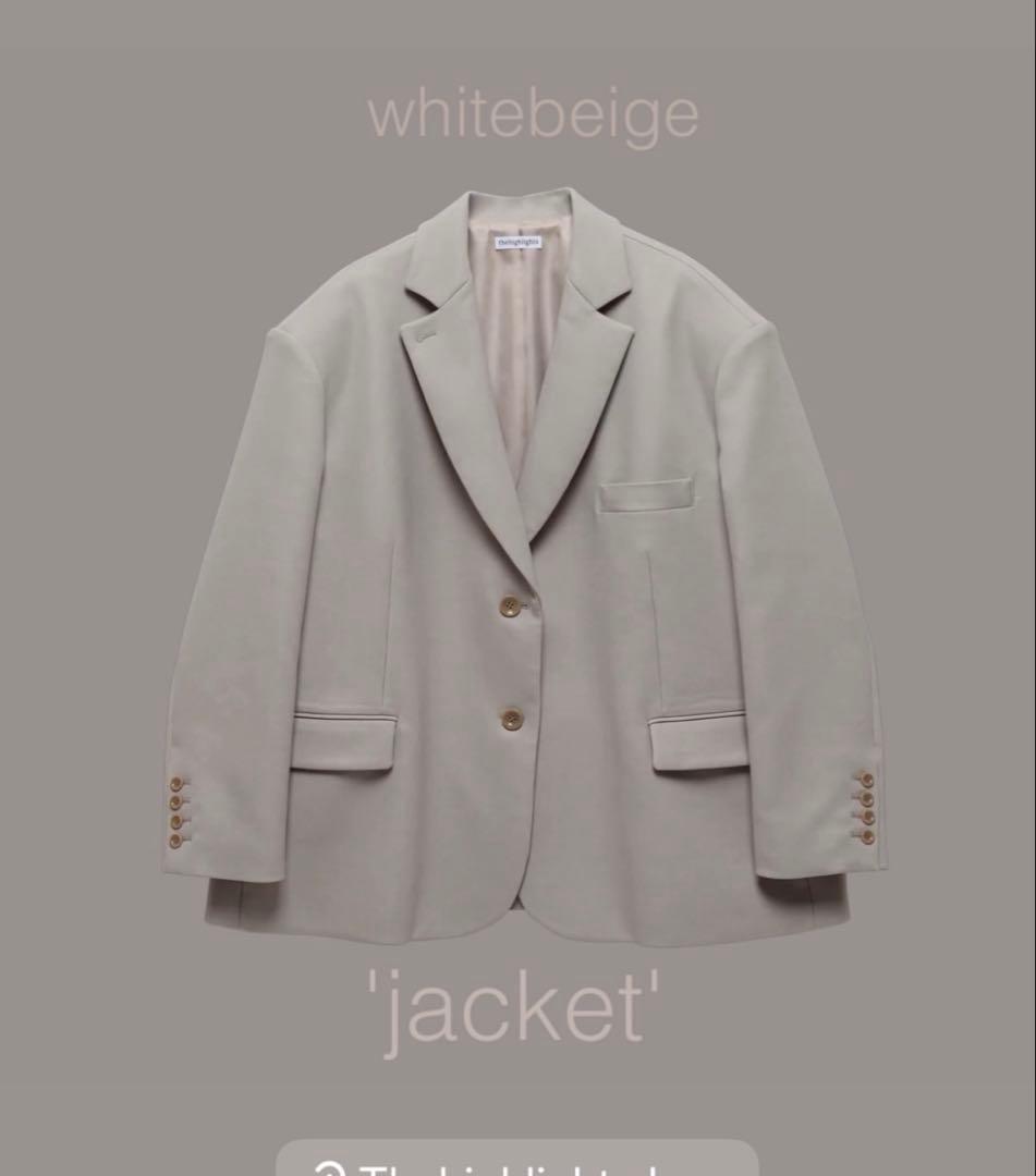 月内処分 thehighlights ホワイトベージュ ジャケット