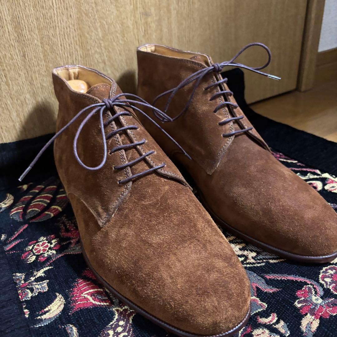 Bally 41 1/2 ダークブラウンスウェード チャッカブーツ 未使用