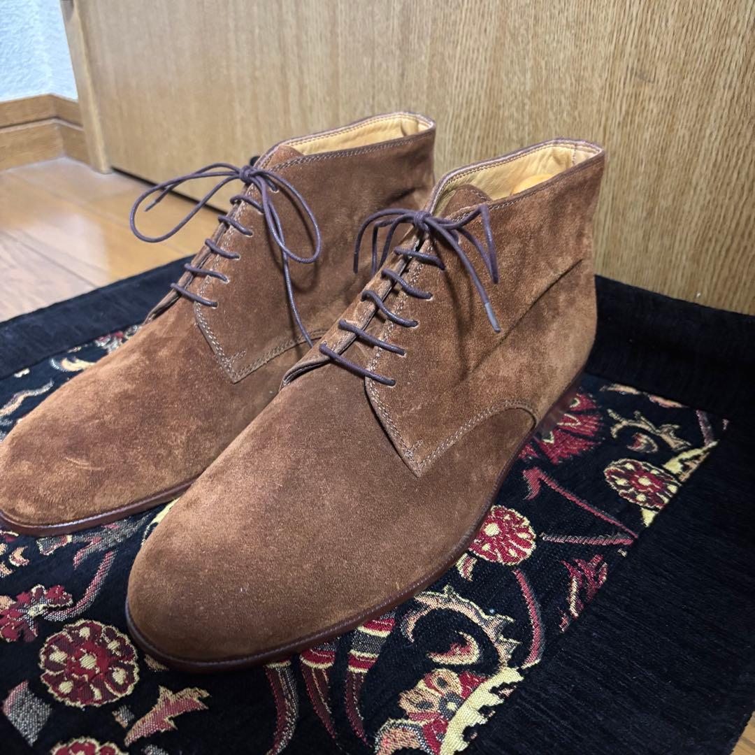 Bally 41 1/2 ダークブラウンスウェード チャッカブーツ 未使用