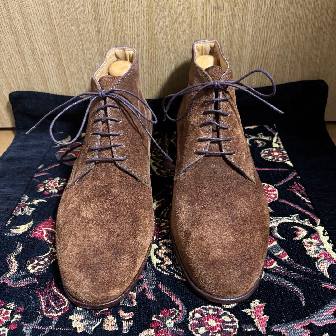 Bally 41 1/2 ダークブラウンスウェード チャッカブーツ 未使用