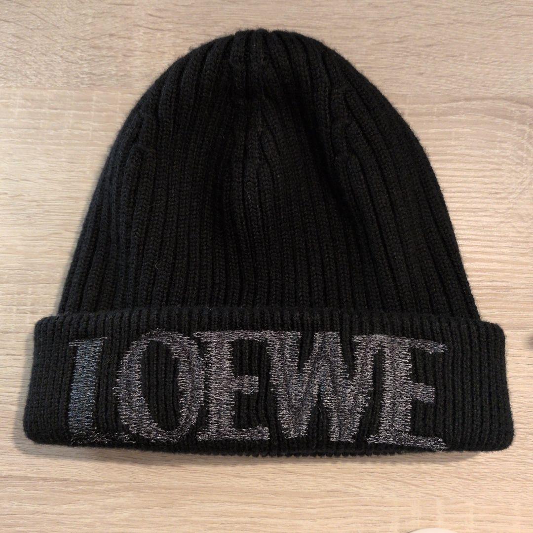 LOEWE ブラックニット帽
