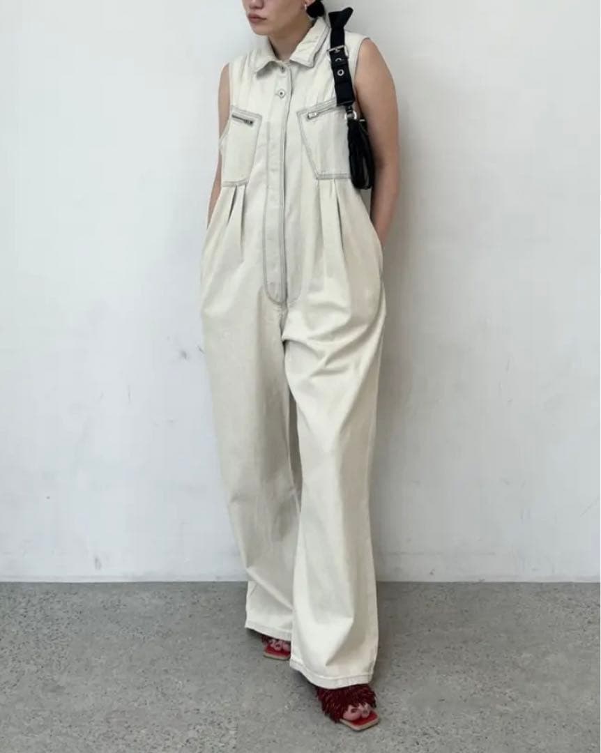 AMERI VINTAGE DENIM WIDE ROMPERS 新品未使用