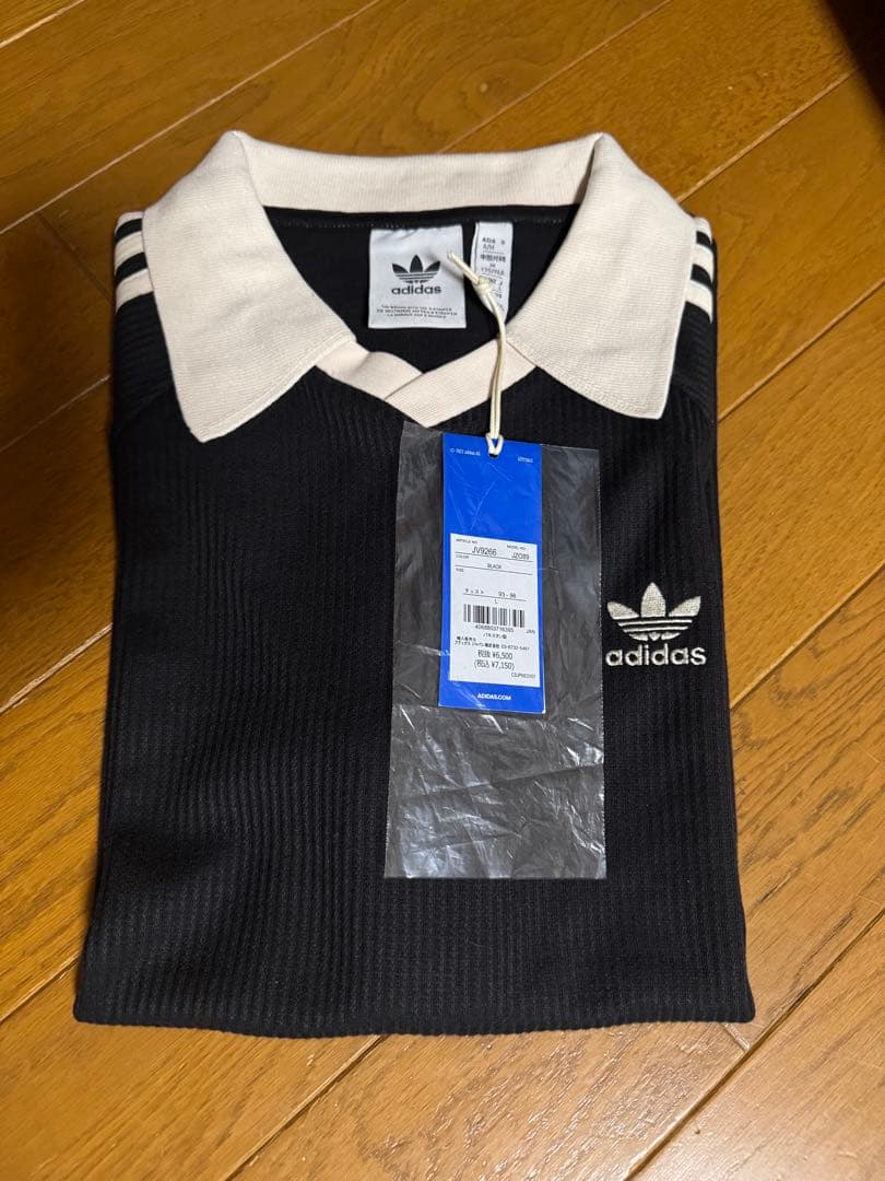 adidas WAFFLE SHORT SLEEVE POLO ブラック