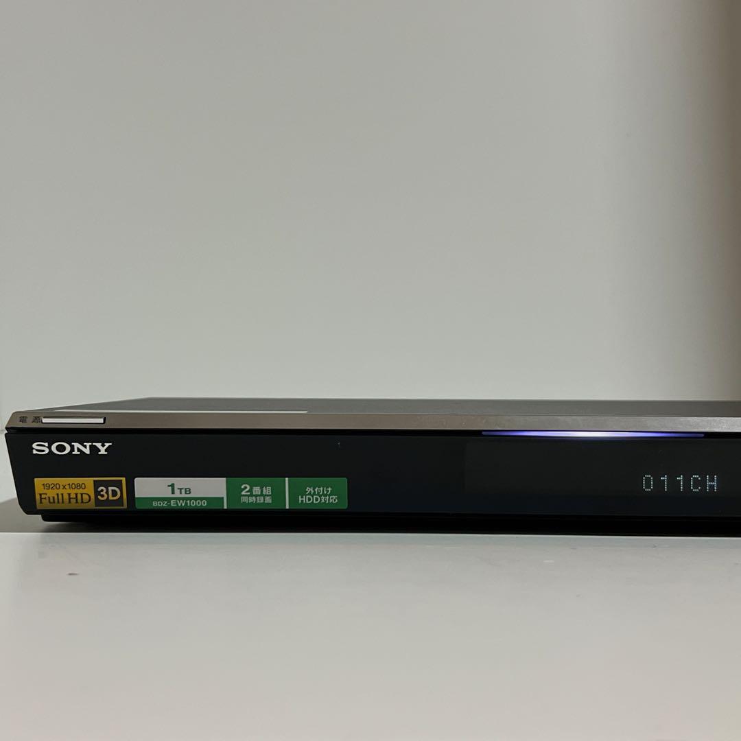 【極美品】 SONY BDZ-EW1000 ブルーレイレコーダー リモコン付き