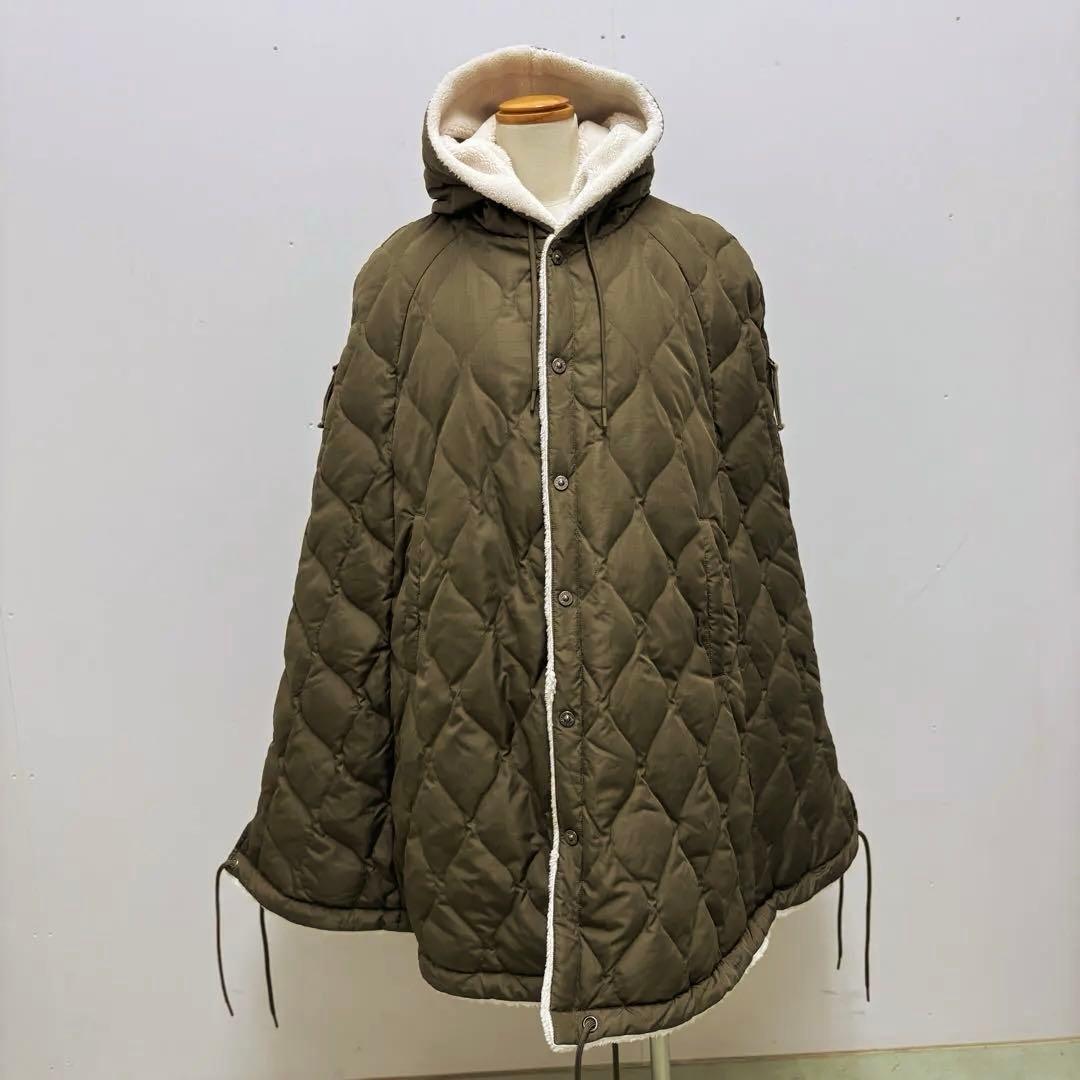は*ん様 taionタイオン【新品】MILITARY キルティングダウンケープ