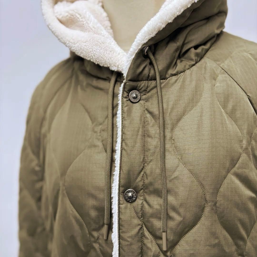 は*ん様 taionタイオン【新品】MILITARY キルティングダウンケープ