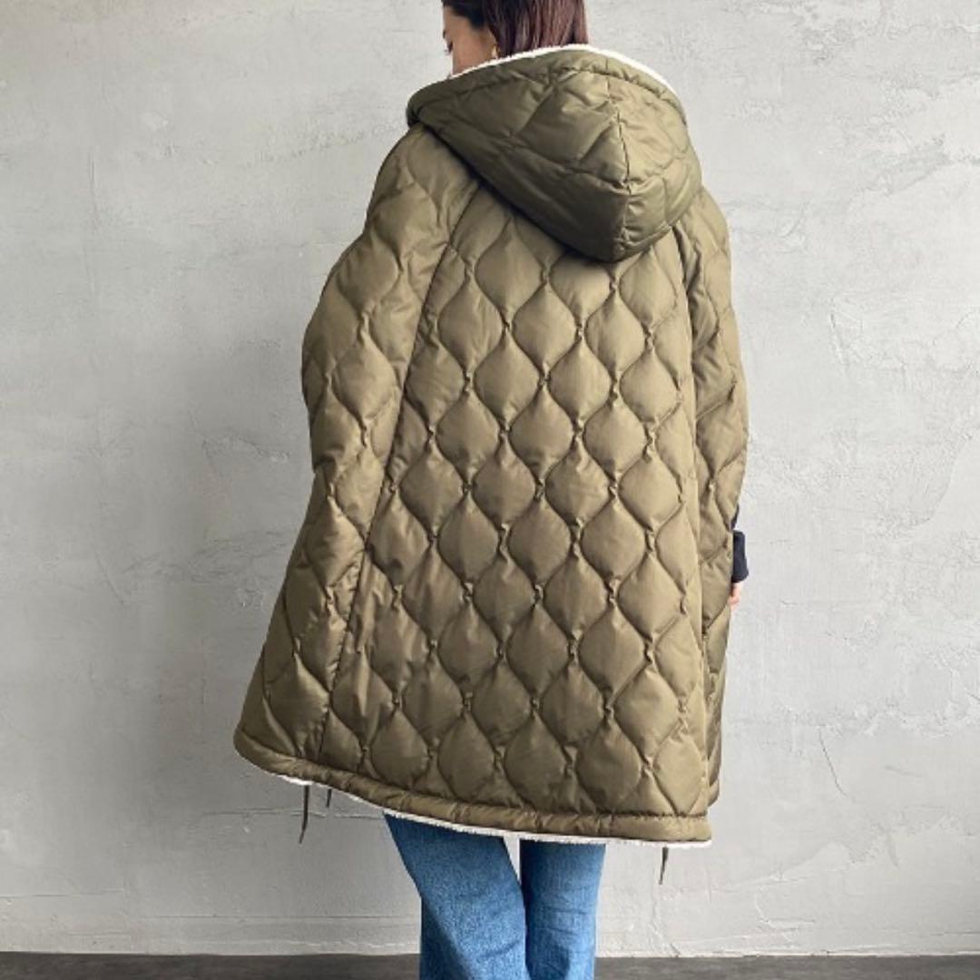 は*ん様 taionタイオン【新品】MILITARY キルティングダウンケープ