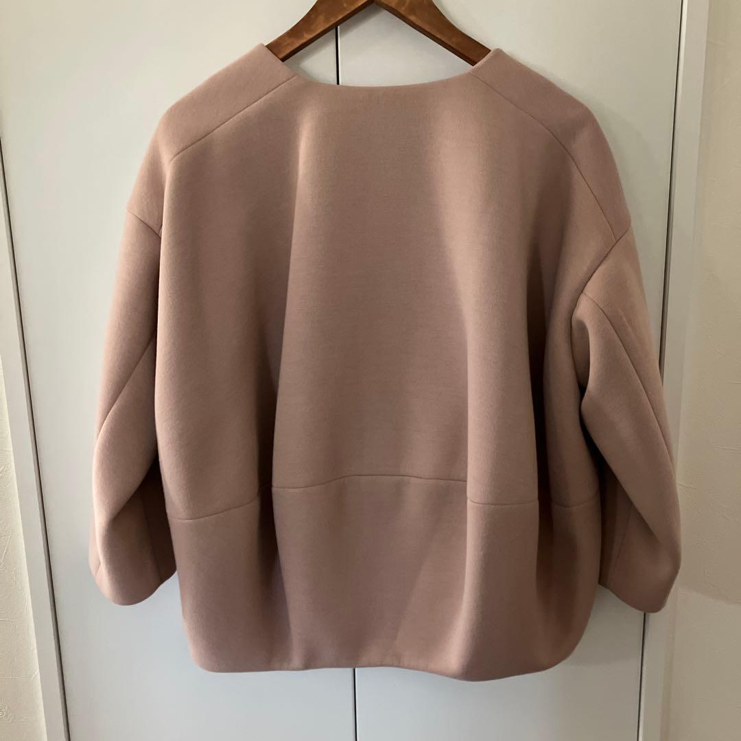 ビアズリー うしろぷっくりダンボールショートコート　ピンク サイズO