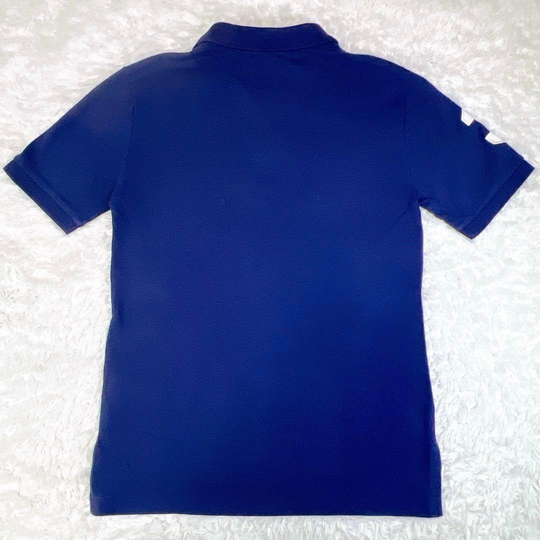 美品✨ポロラルフローレン ポロシャツ ネイビー ビッグポニー 刺繍白 y2k M