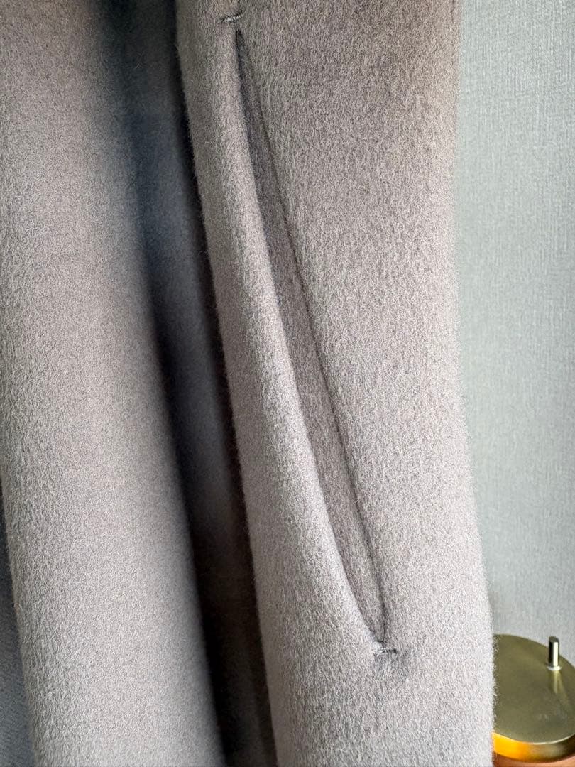 BEIGE, ロングコート＊　ウール100% キュプラ裏地