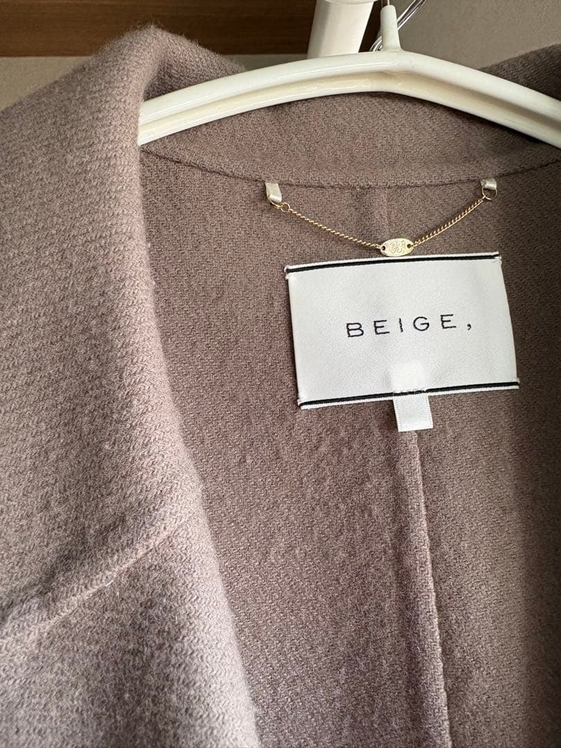 BEIGE, ロングコート＊　ウール100% キュプラ裏地