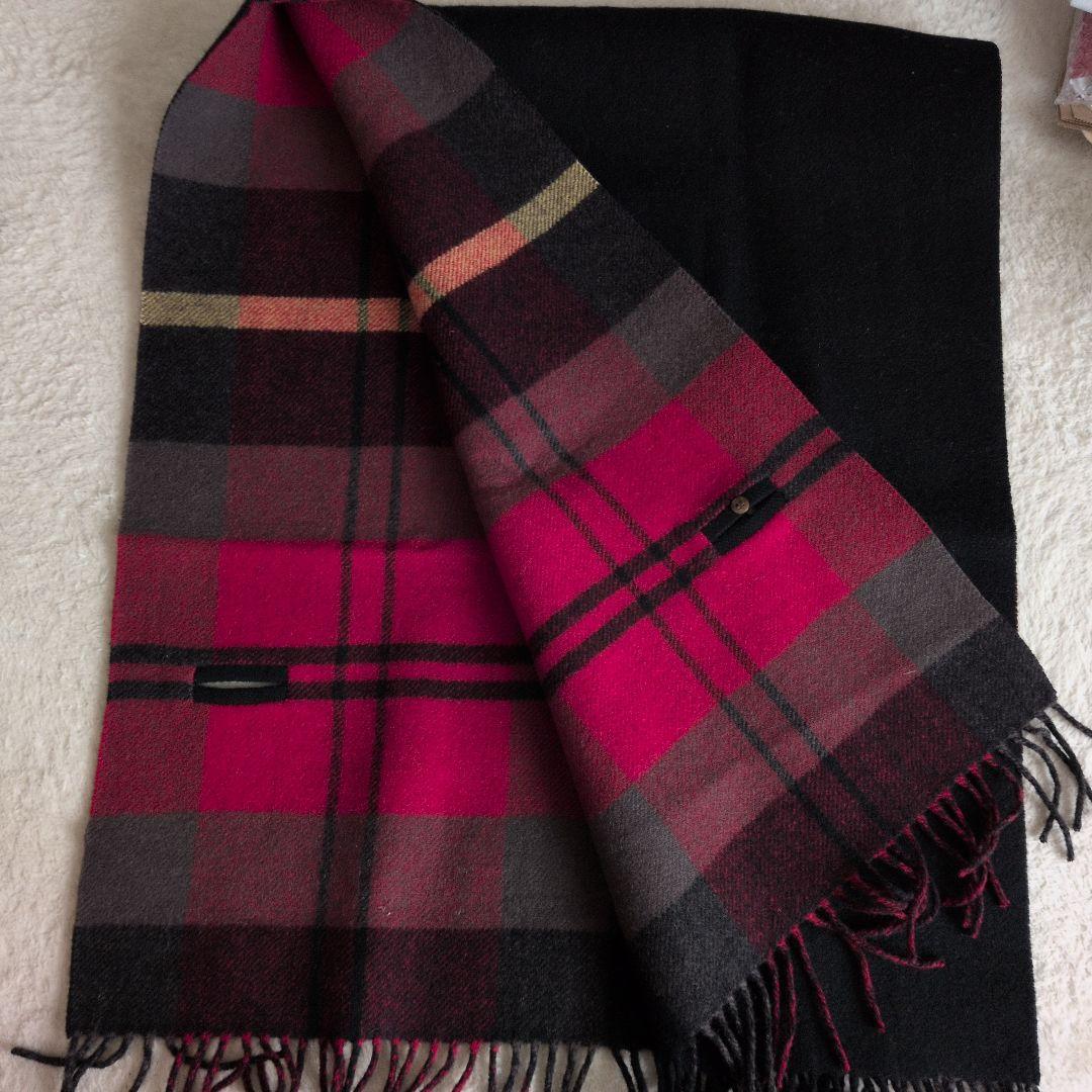 VivienneWestwood 黒赤チェック ポンチョマフラー