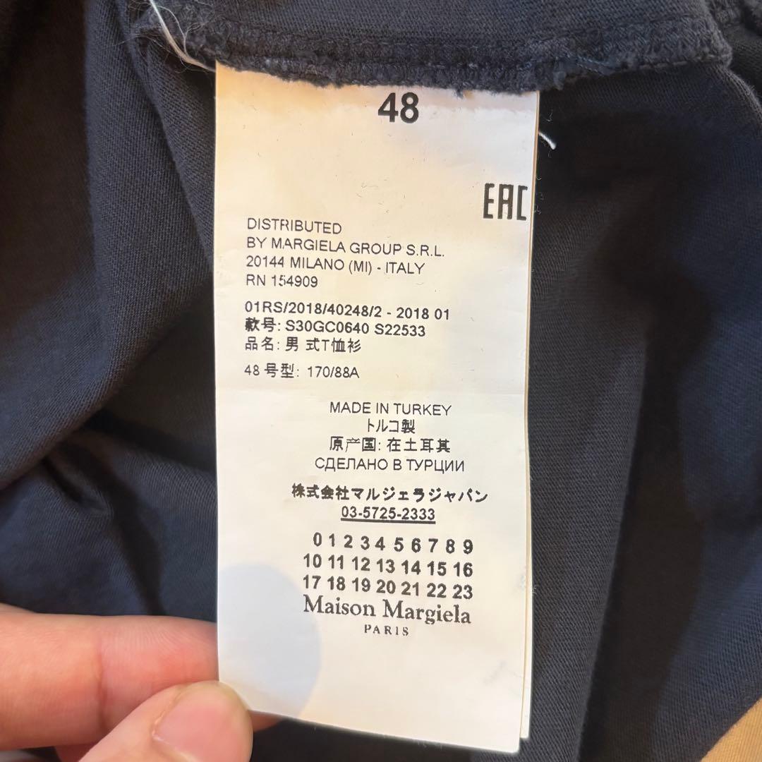 な*み様 Maison Margiela コットン tシャツ　48 Mサイズ　ブ