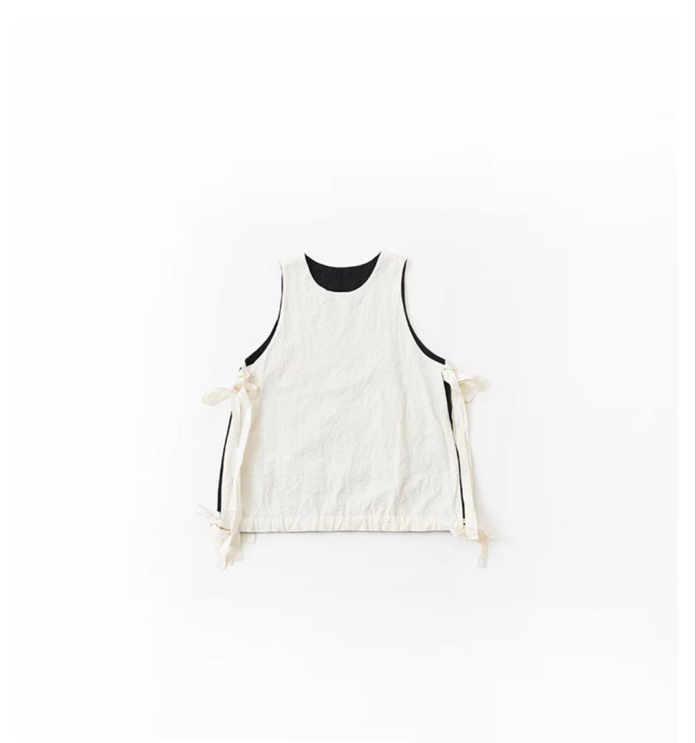 vc2804 ウールリネン リバーシブルベスト BK