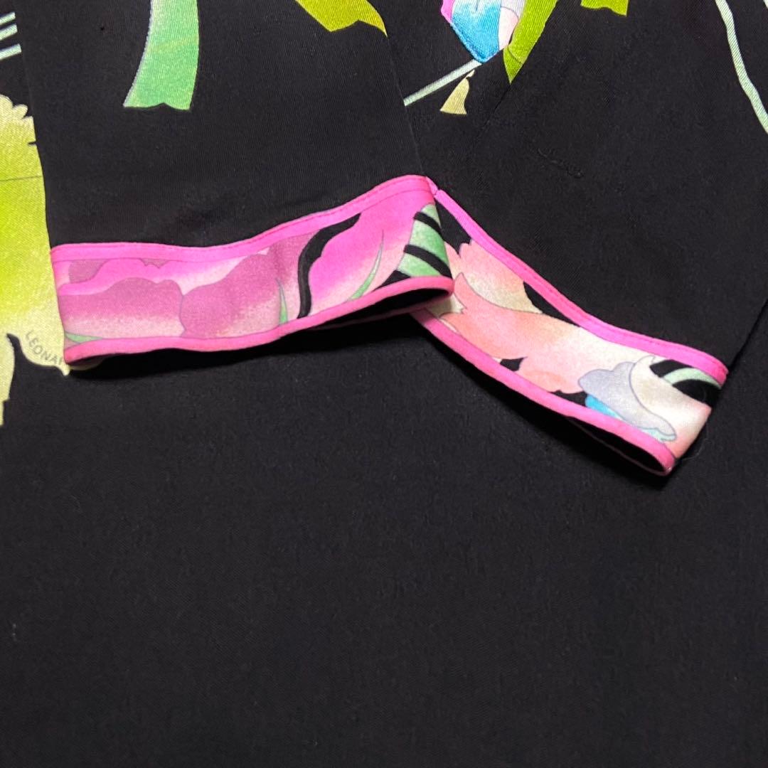 【シルク100%】レオナール 大きいサイズ ワンピース サイズ2XL