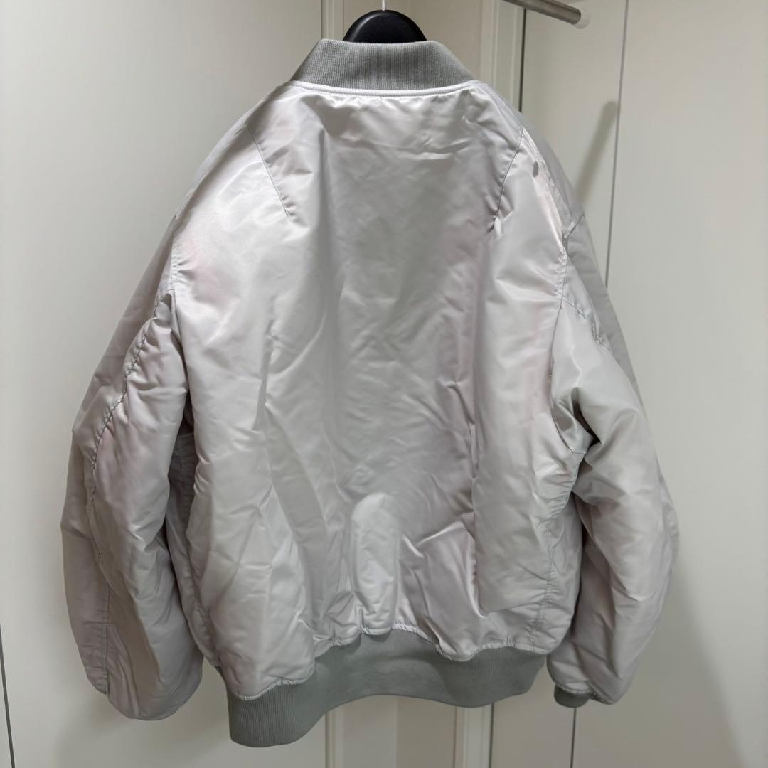 試着のみ✨ ビームス MA-1リラックスフィット フライトジャケット シルバー