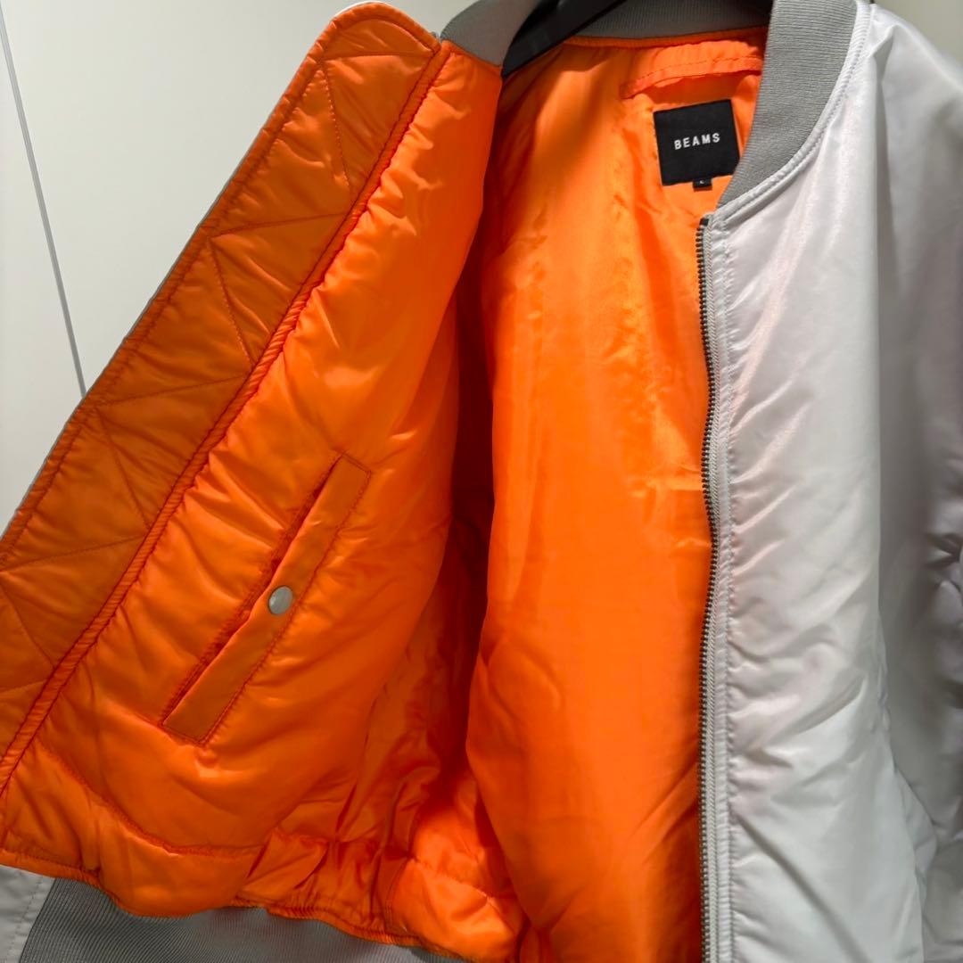 試着のみ✨ ビームス MA-1リラックスフィット フライトジャケット シルバー