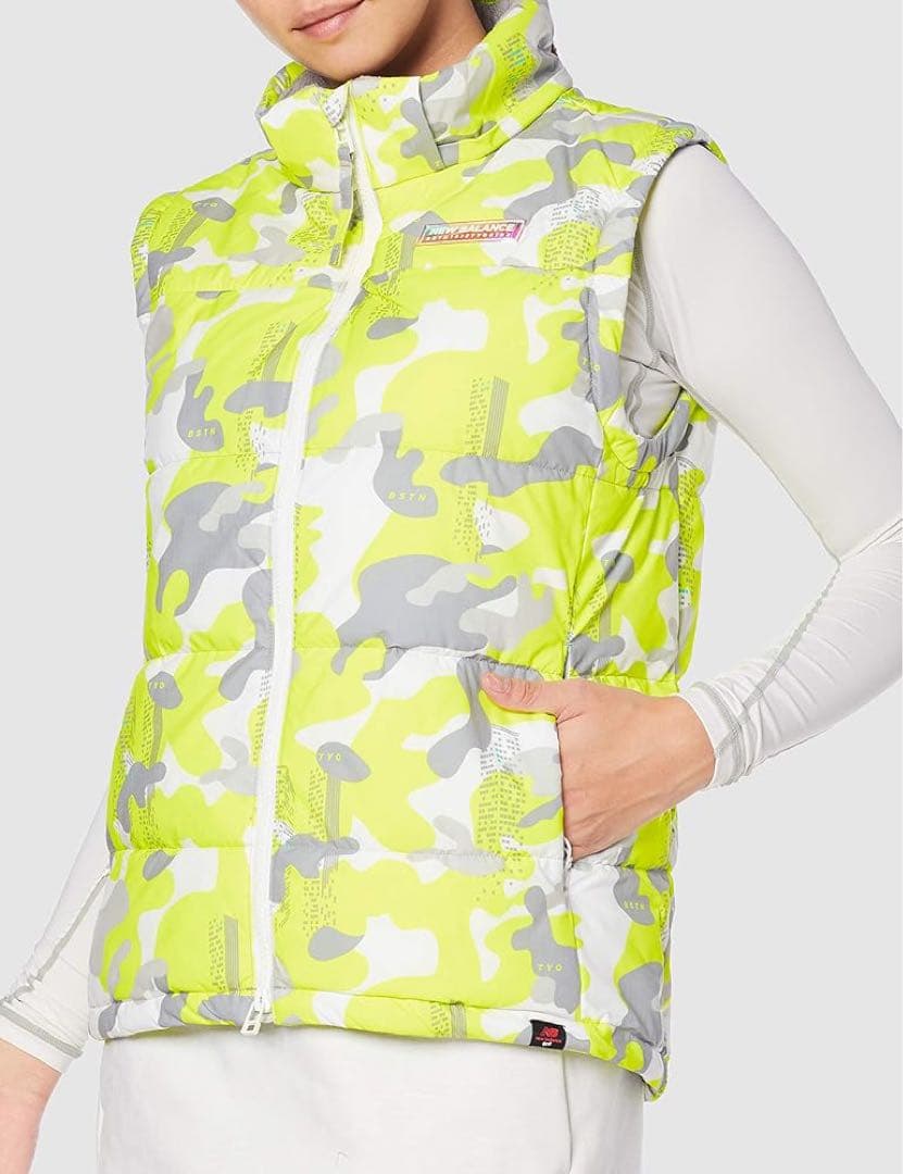 ゴルフウェア【newbalance】4WAY中綿フルジップブルゾン　迷彩柄　2