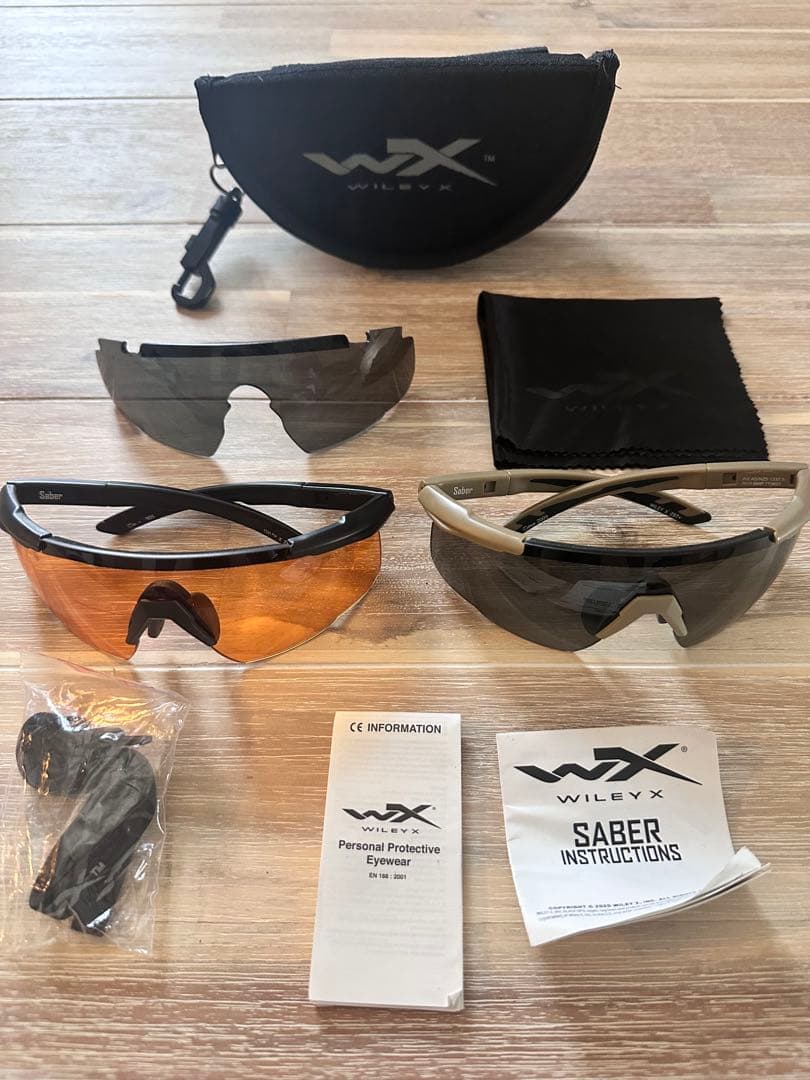 Wiley X Saber ゴーグル 2個セット 交換レンズ付き