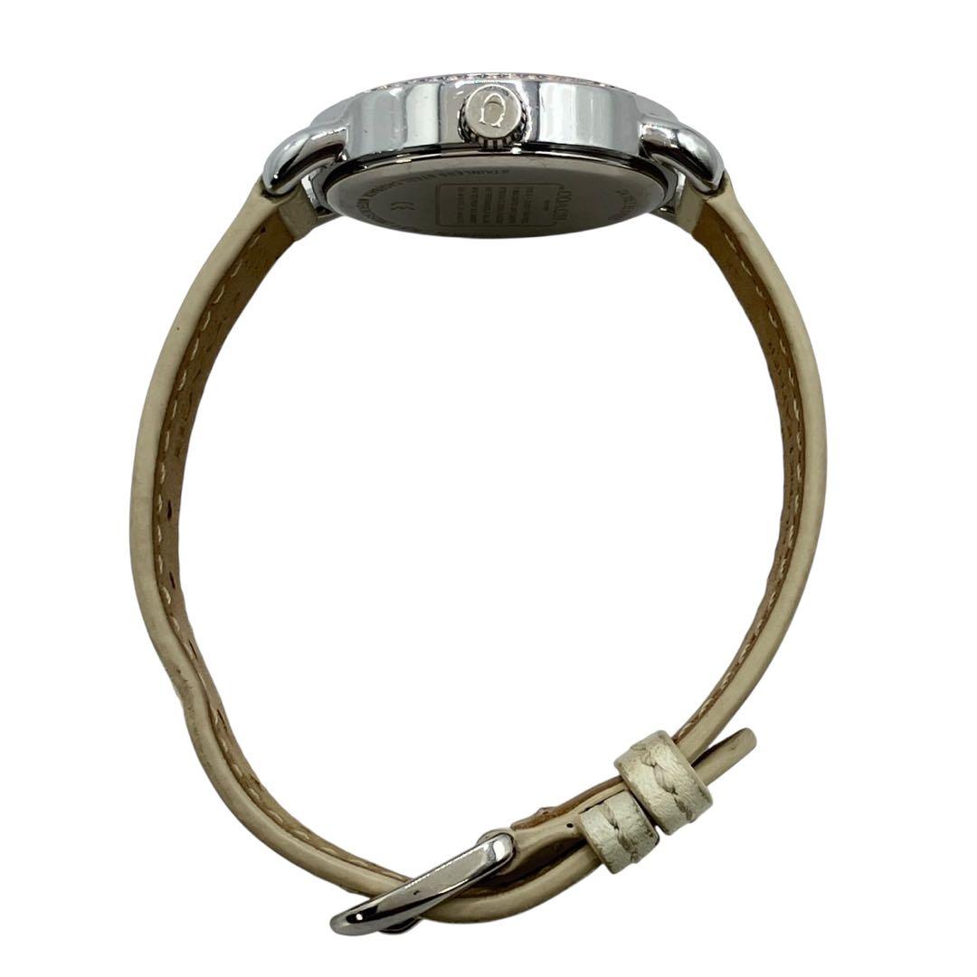 COACH コーチ 腕時計 クォーツ 白文字盤　ラインストーン 時計　稼働品