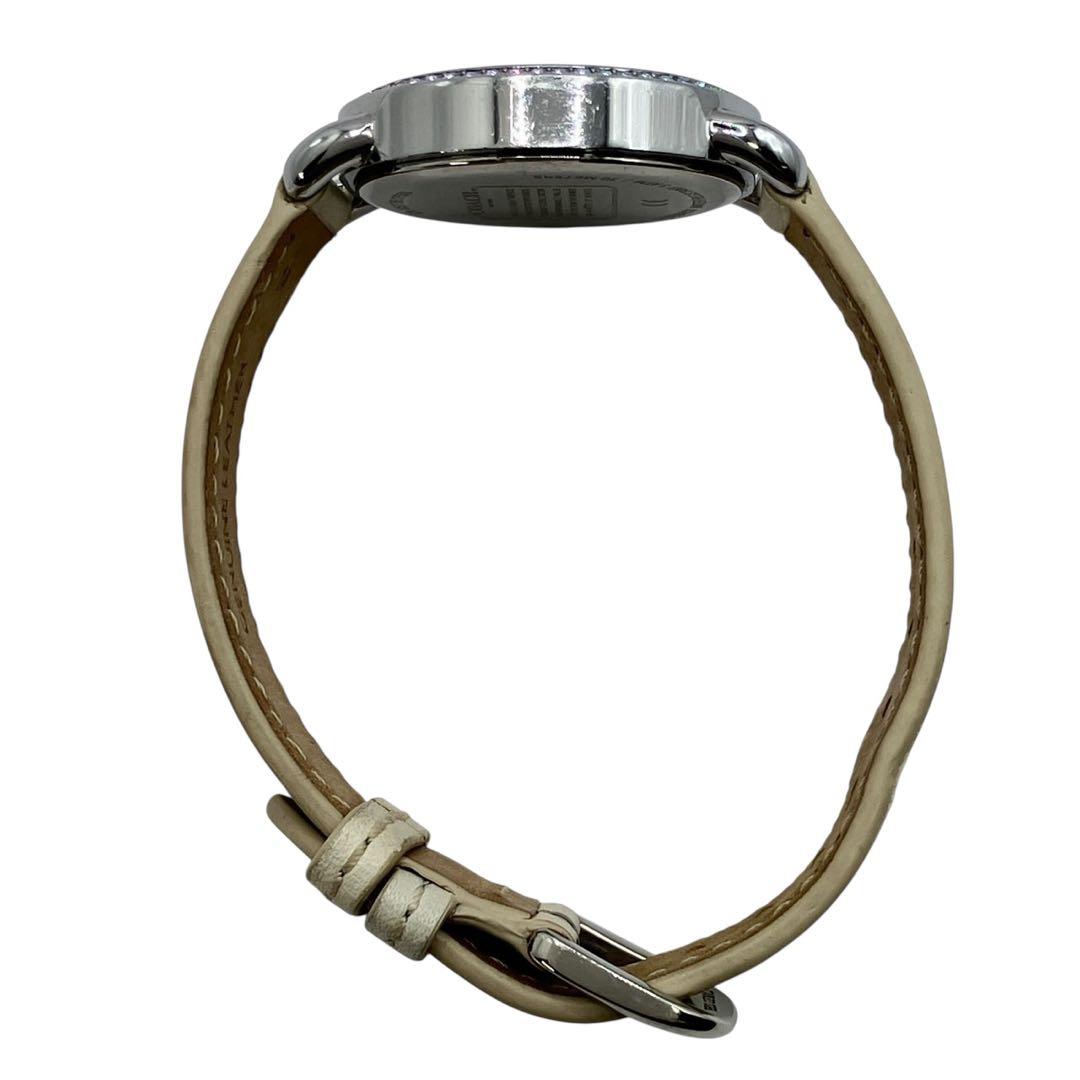 COACH コーチ 腕時計 クォーツ 白文字盤　ラインストーン 時計　稼働品