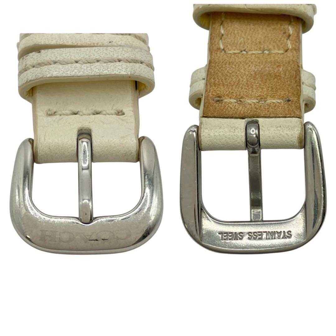 COACH コーチ 腕時計 クォーツ 白文字盤　ラインストーン 時計　稼働品