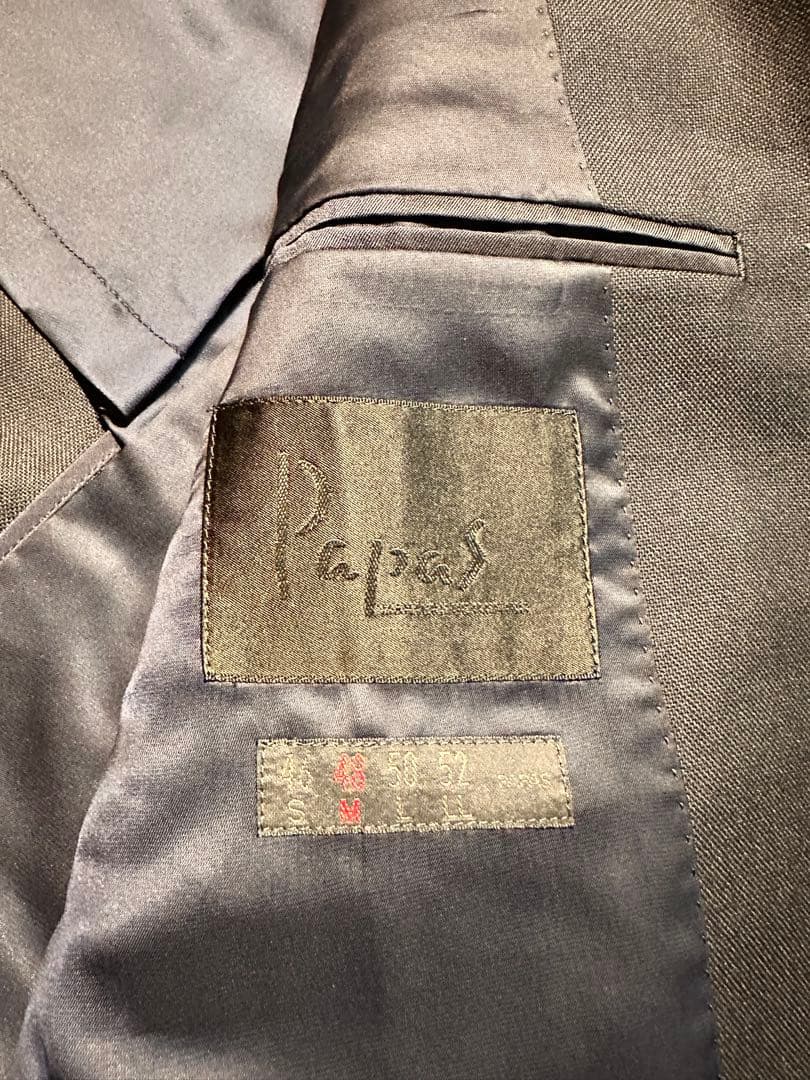 新品未使用！定価132,000円パパス PAPAS シルクシングルスーツ背抜きL