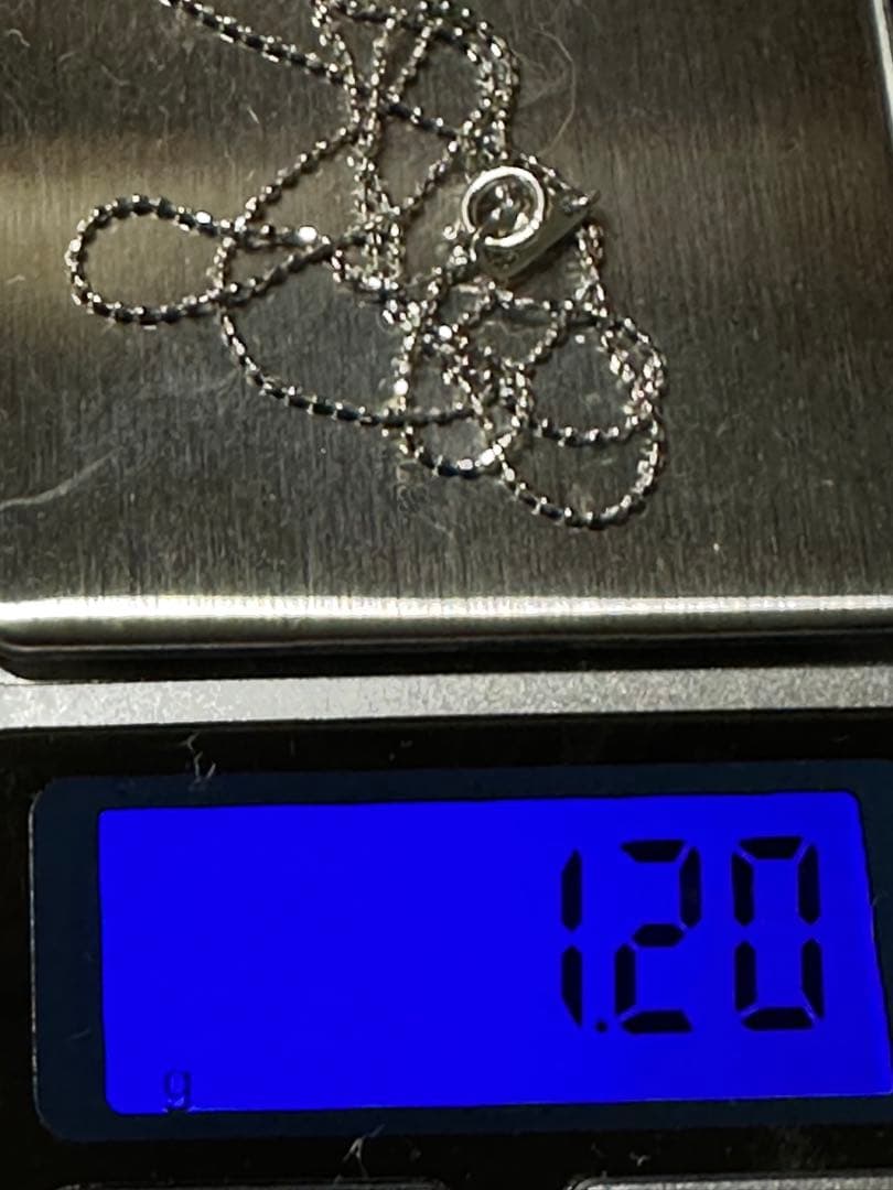 K18ホワイトゴールド イタリア製チェーンネックレス