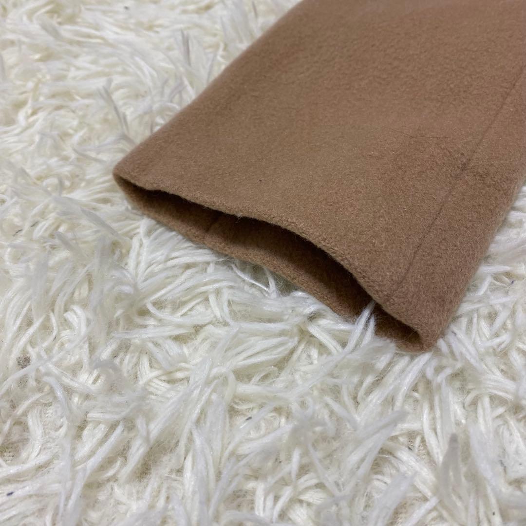 カシミヤ混 【ROPE】 ロングコート ビッグカラー 女優襟 キャメル 38