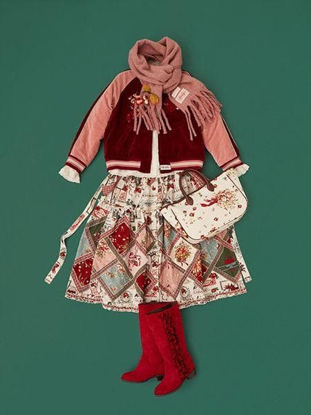 アンジェリークローズ刺繍入りリバーシブルブルゾン★PINKHOUSEピンクハウス