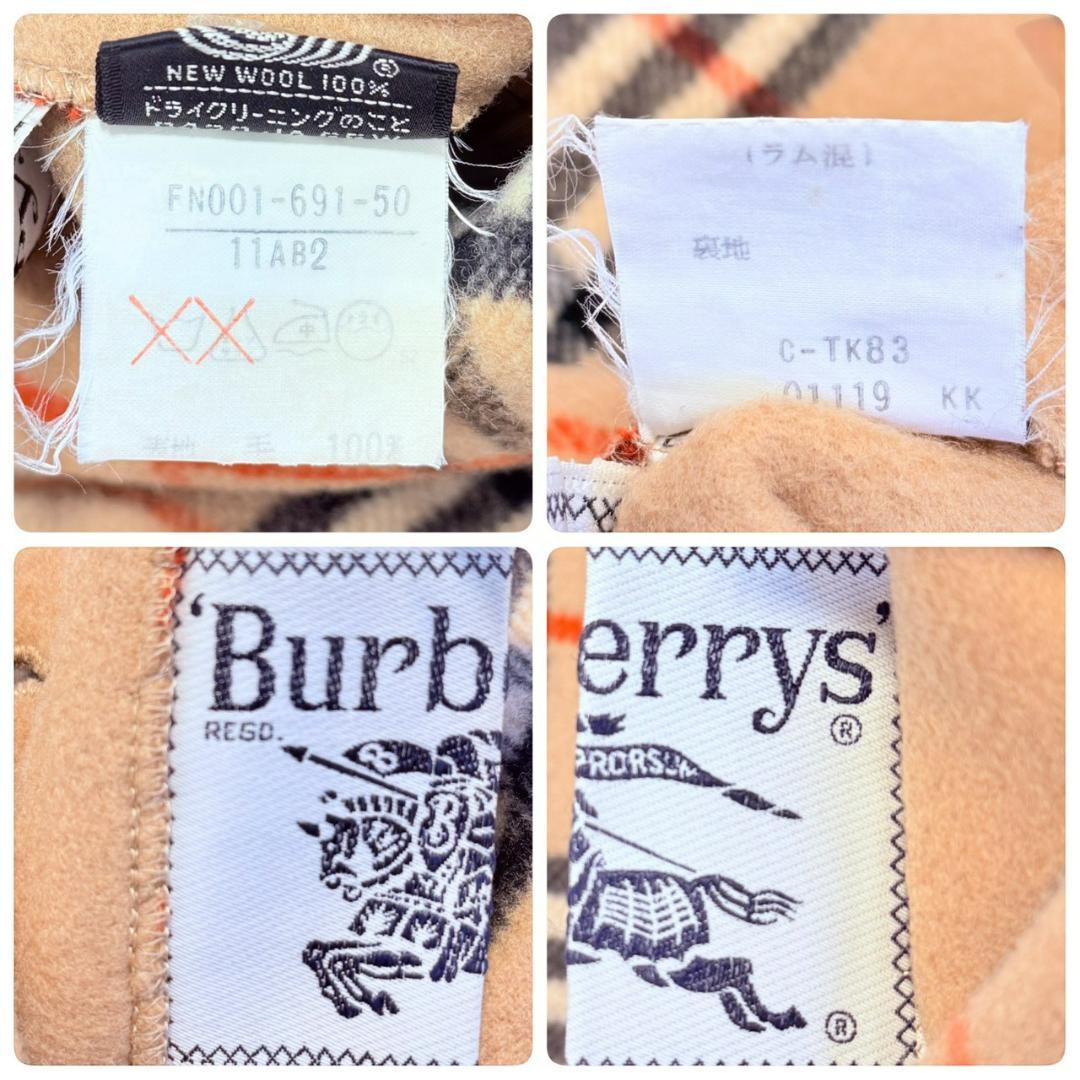 BURBERRY リバーシブル ウール ノバチェック ピーコート レディース