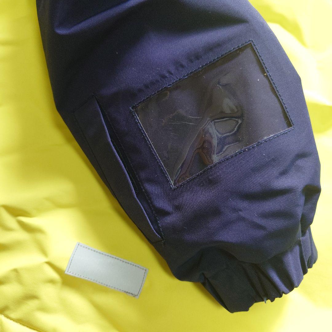 ジュニア用スキーウェアセット　160cm（イエローグリーン×ネイビー）