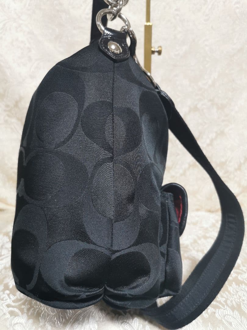 美品　COACH　ショルダーバッグ　poppy　2way　大容量　16495