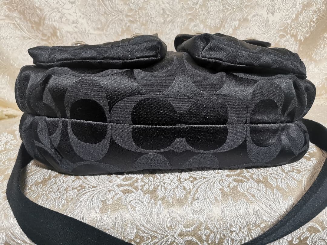 美品　COACH　ショルダーバッグ　poppy　2way　大容量　16495