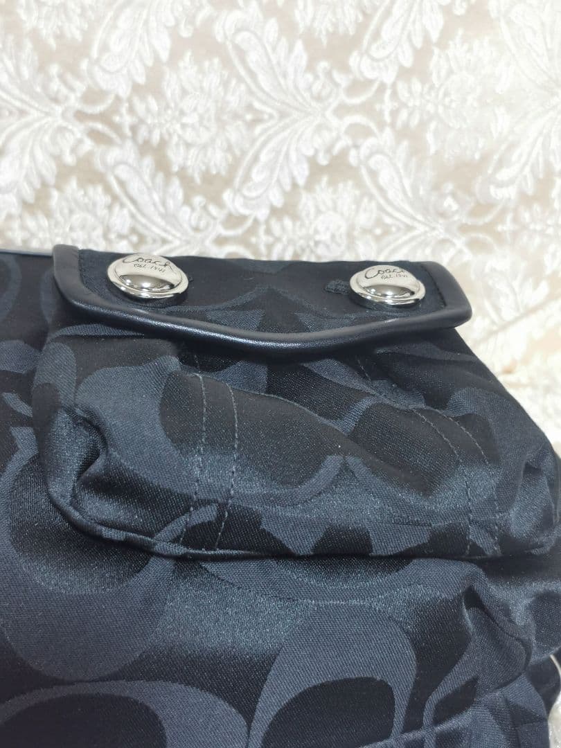 美品　COACH　ショルダーバッグ　poppy　2way　大容量　16495