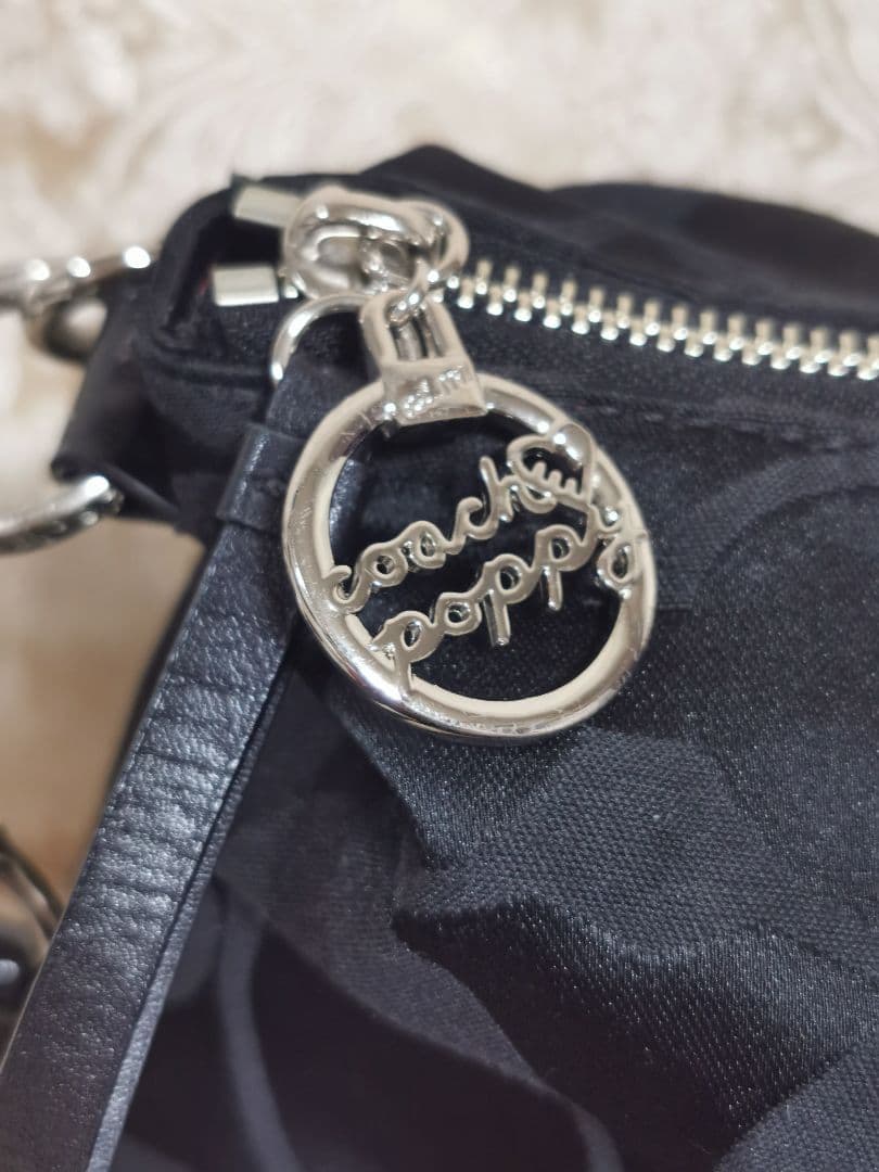 美品　COACH　ショルダーバッグ　poppy　2way　大容量　16495